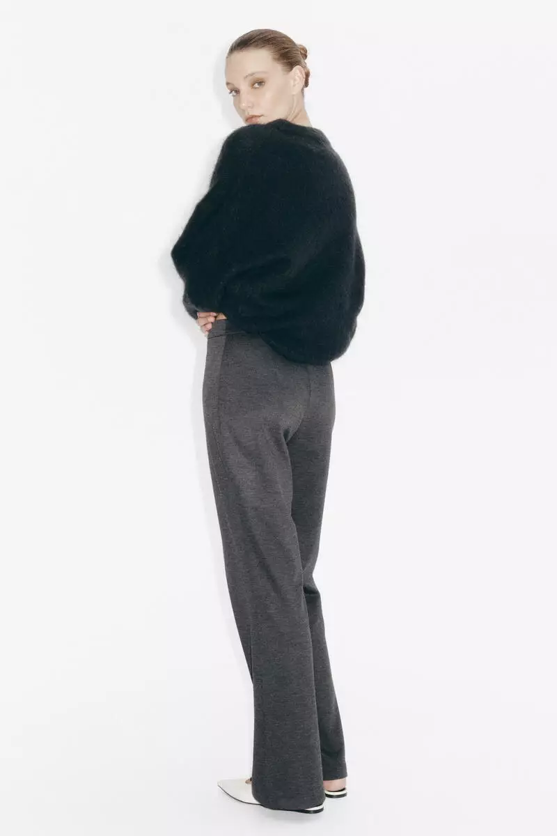 Bootcut crease-front trousers