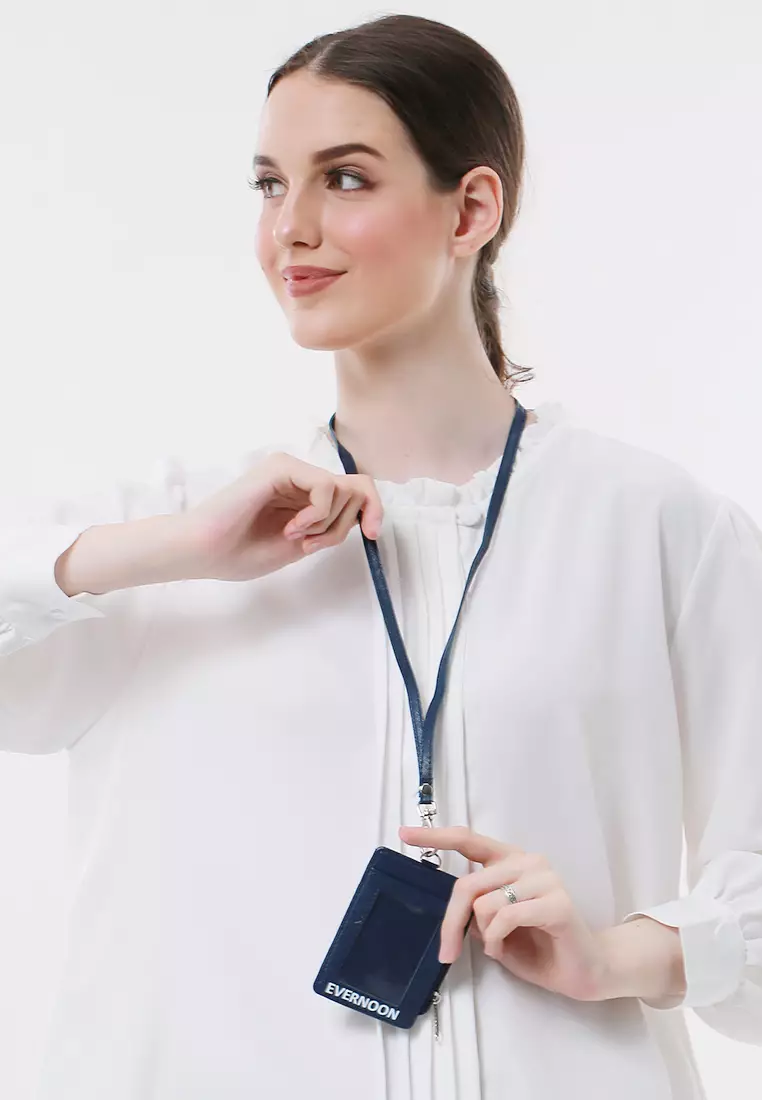 Siska Name Tag Seleting ID Card Desain Simple Premium Quality - Biru Navy