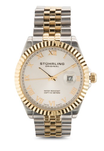 Stuhrling Original 599esprit旗艦店G.04 雙色男裝鍊錶, 錶類, 飾品配件
