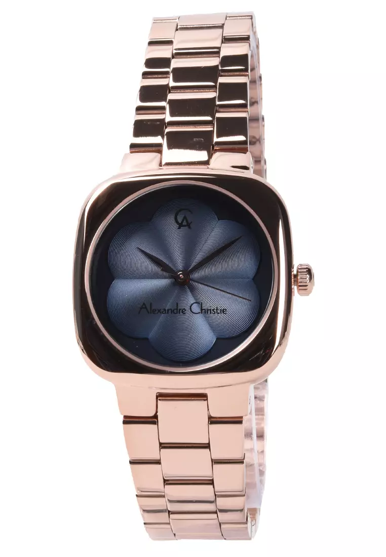 Alexandre Christie - Jam Tangan Wanita - Rosegold Blue - Stainless Steel - 2984 LHBRGBU