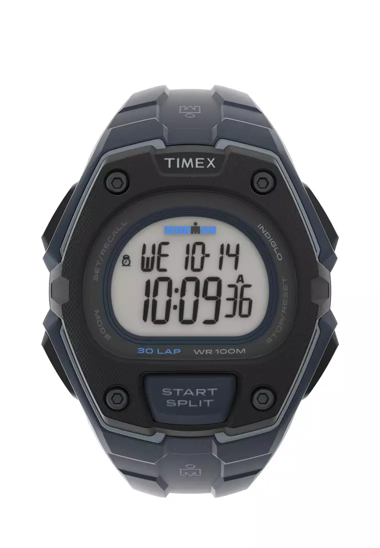 Buy TIMEX Ironman Classic 30 Full Blue Resin Digital Watch For Men