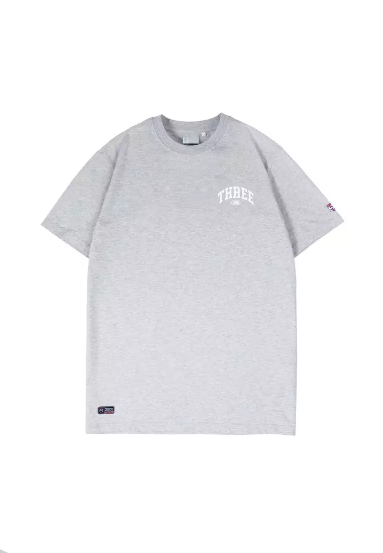 3Second Men's T-Shirt Short Sleeve Relaxed Fit Cotton Sporty Noah C160125