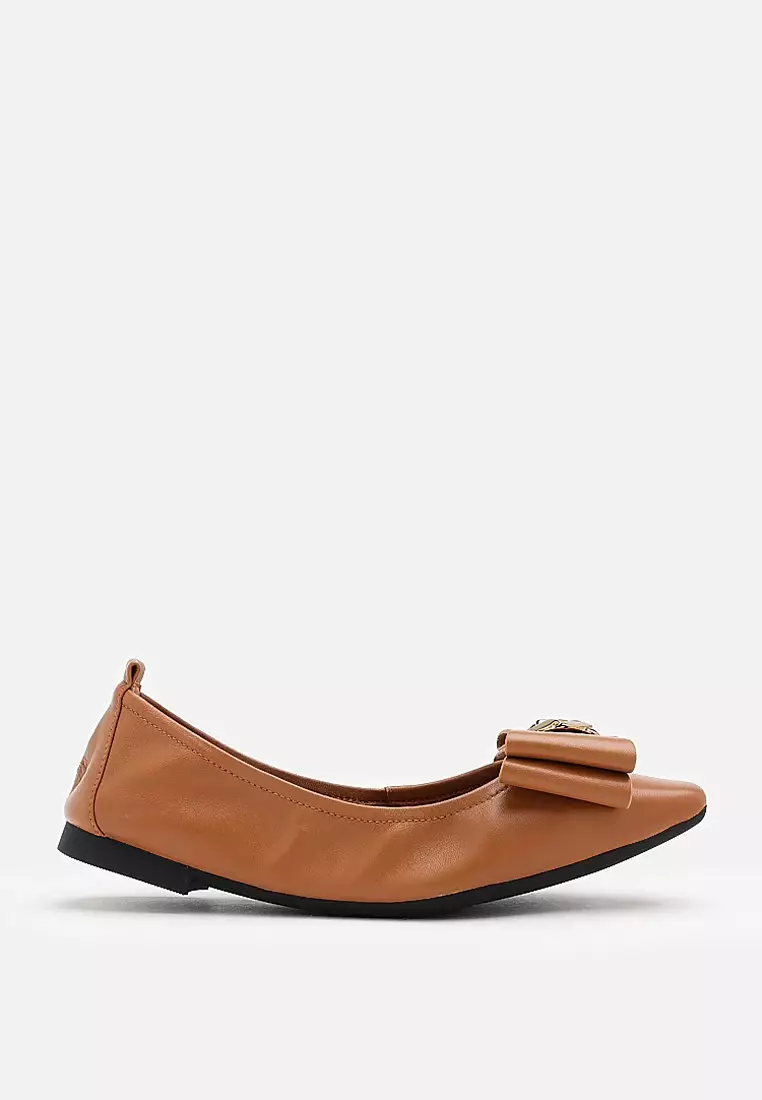 Discount on Pazzion  shoes - SKU: Candace Pop Of Bow Square Toe Foldable Flats