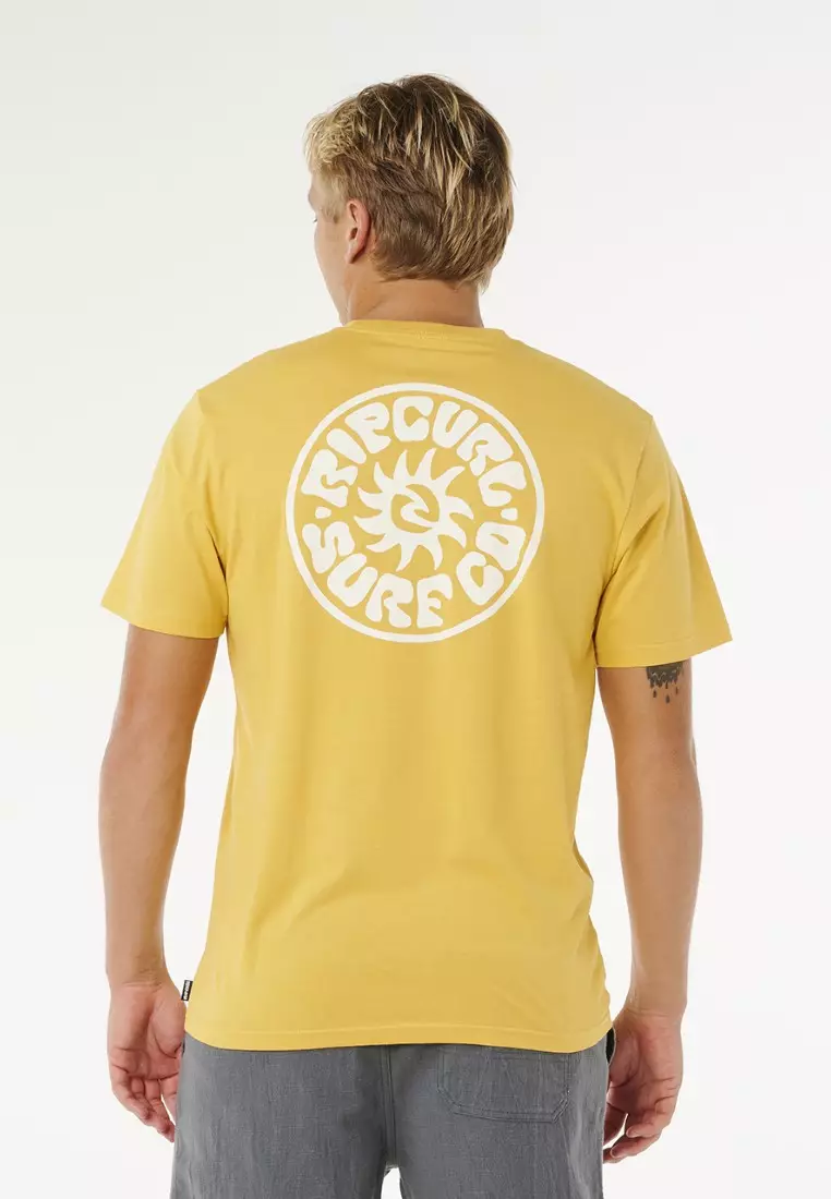 Men Pacific Rinse Circle Tee 0XDMTE-OCHRE