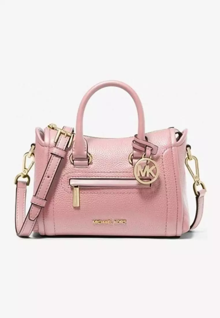 Michael Kors Carine Extra-Small Pebbled Leather Satchel Powder Blush