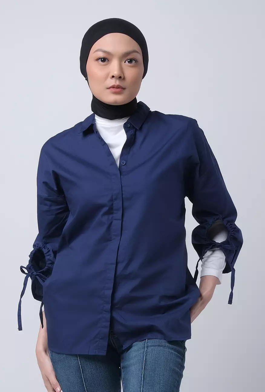 Kemeja Wanita Torch Navy