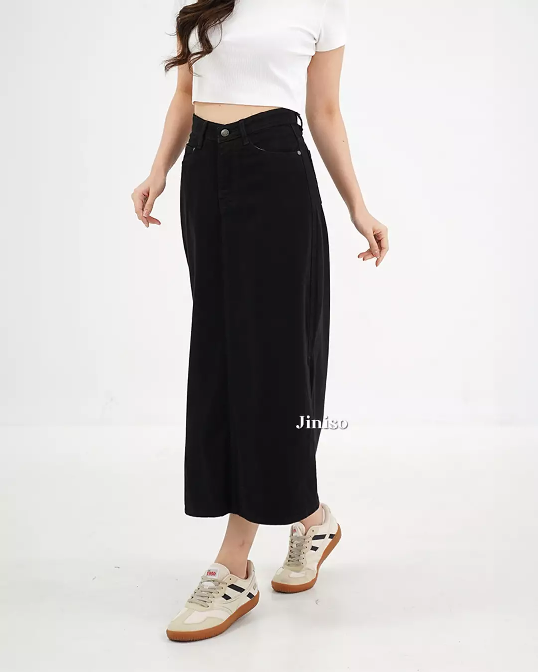 Highwaist Rok Slit Jeans Panjang 994 SEVENTY