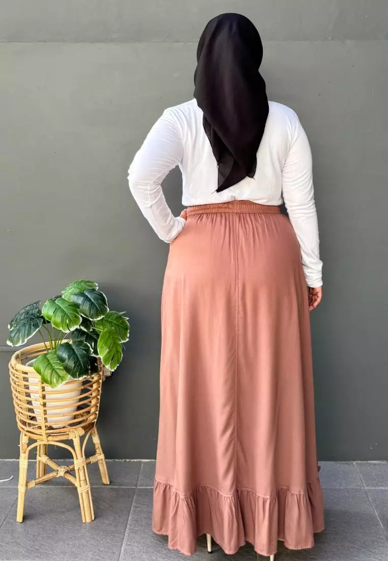 Inayah A-Line Skirt (Rok Panjang Katun Muslimah Bawah Lebar)