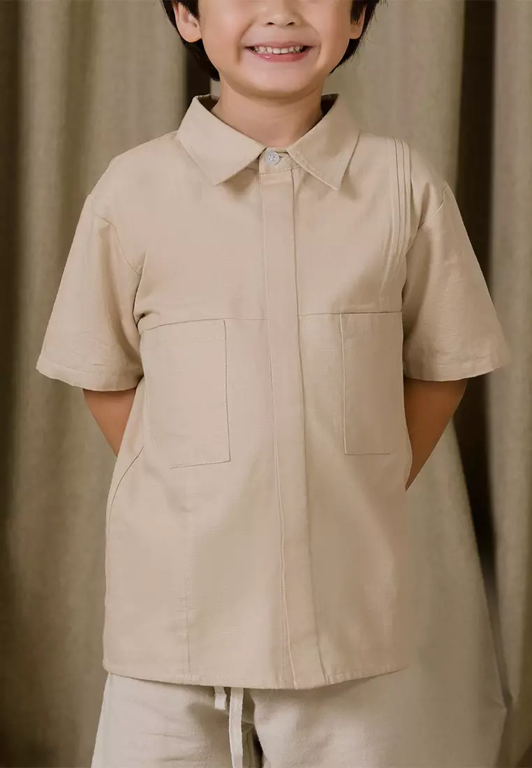 Jenna and Kaia - Velkerie Top Butter Cream - Baju Anak Laki-laki