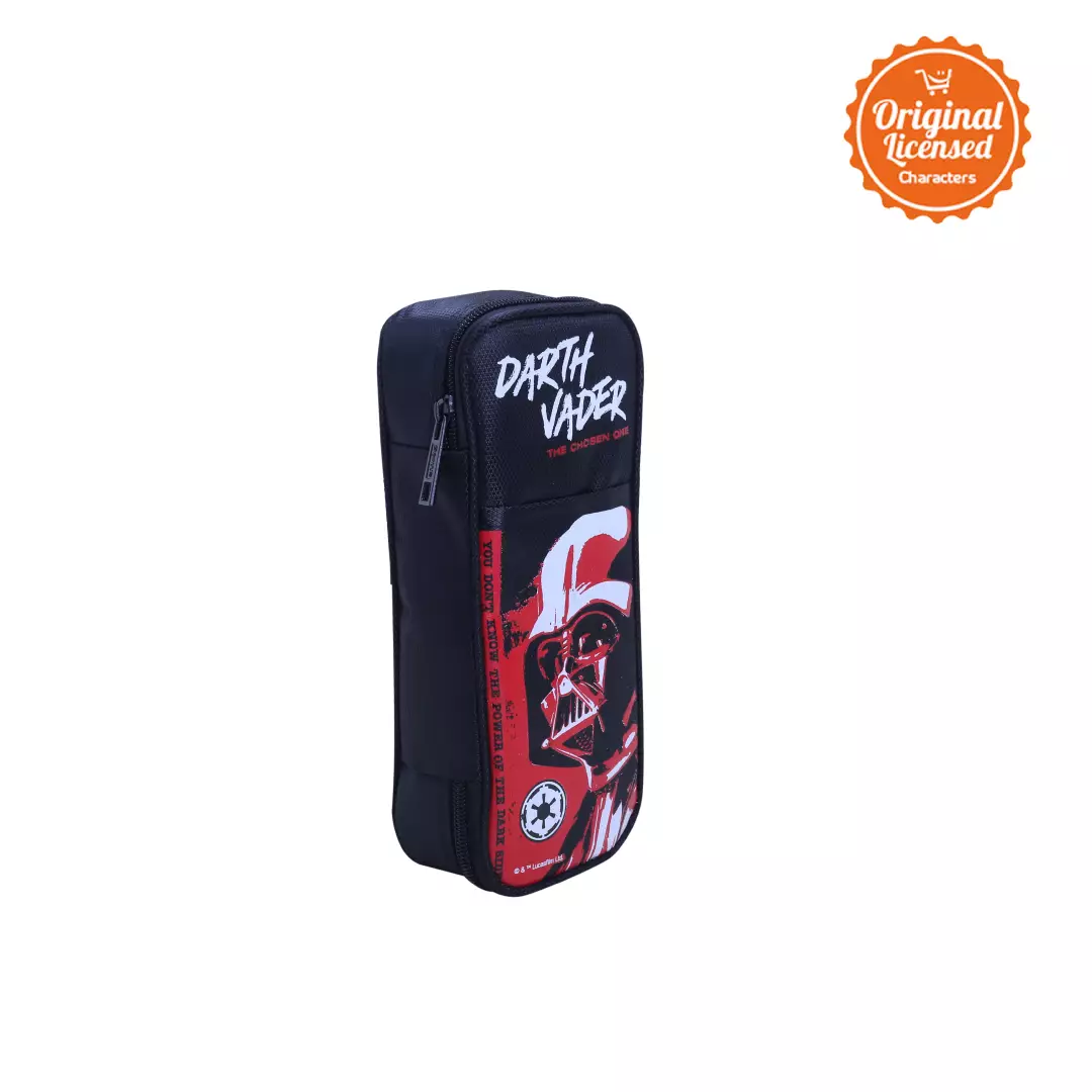 Tempat Pensil Star Wars Original – Pencil Case Star Wars Darth Vader Hitam 22x9 cm | Kotak Pensil Anak Star Wars