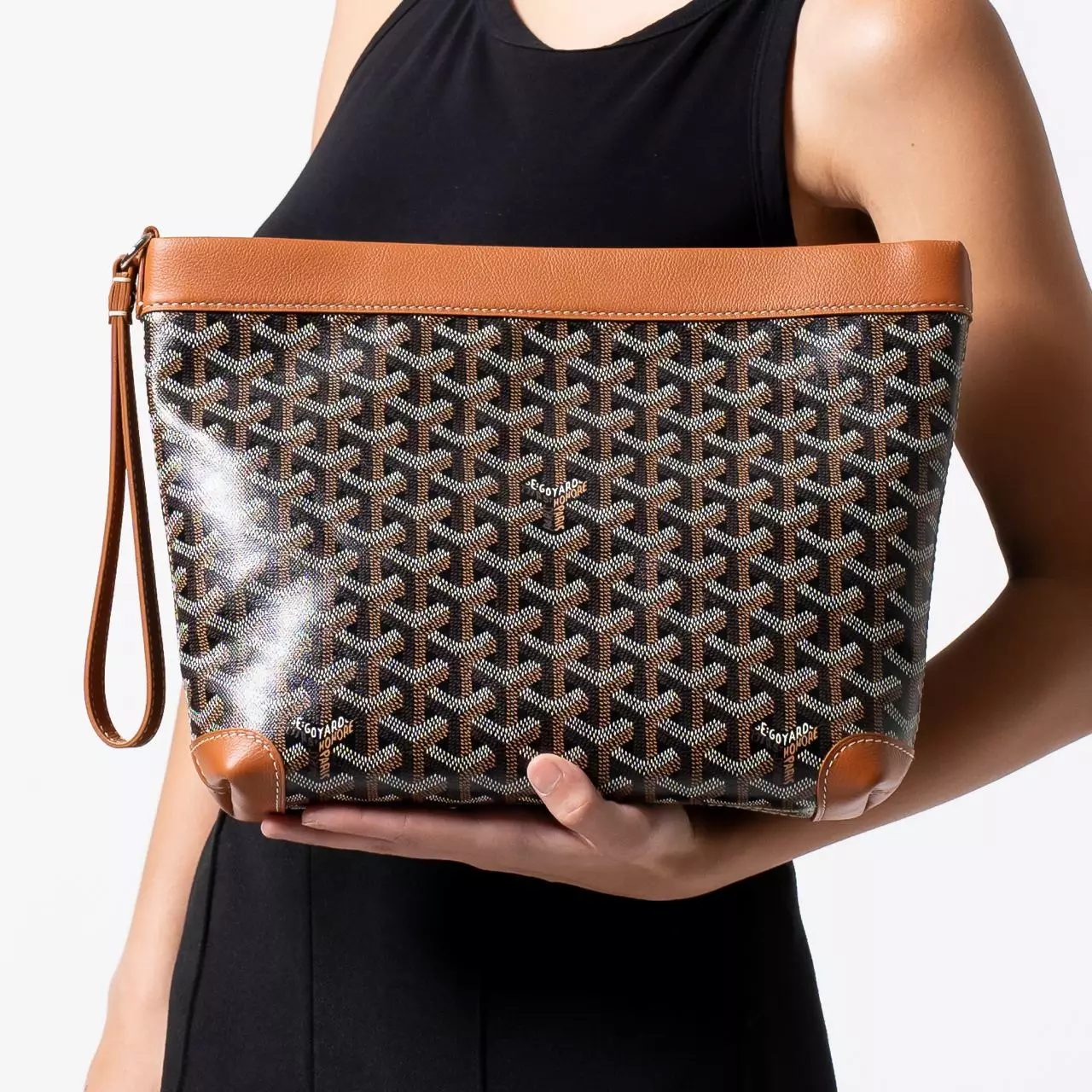 Conti Pouch Black Tan