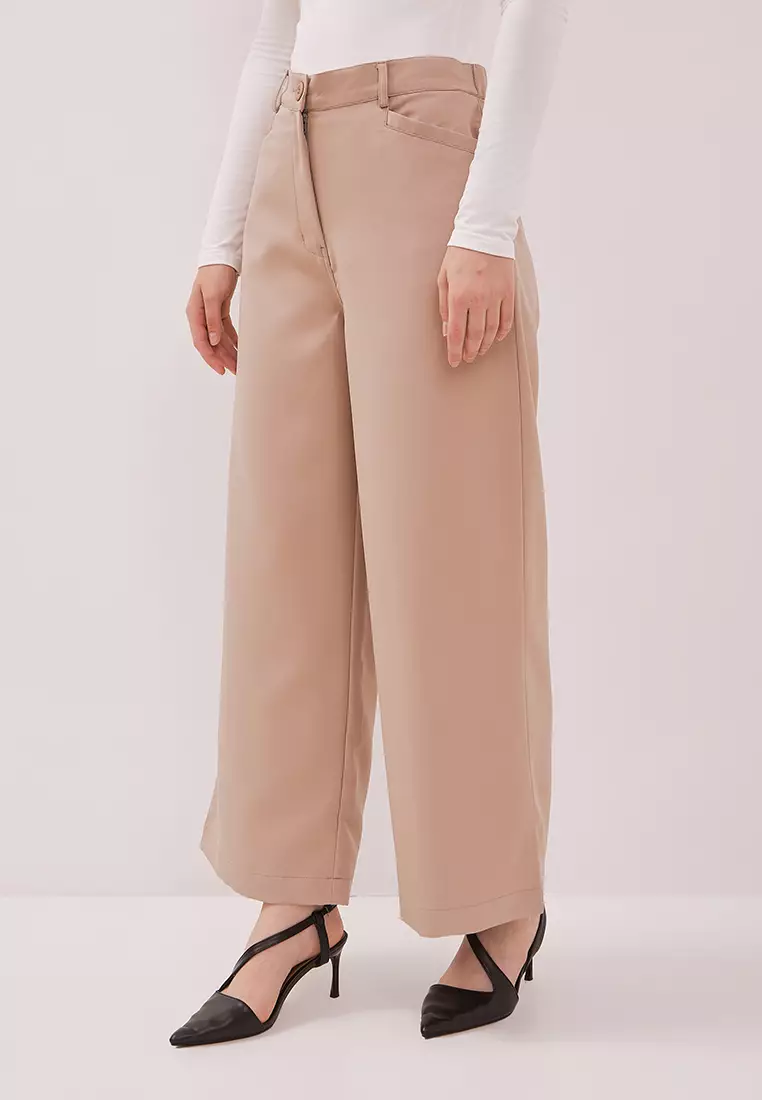 DUST Celana Kulot Narita Coklat (D.39144)