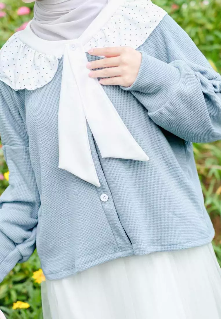 Kyuti Coquette Tops - Medium Gray M18808 R59S2