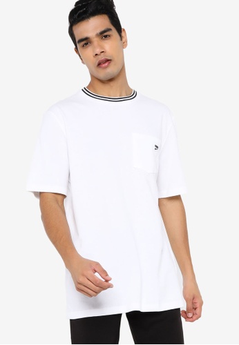 PUMA white Downtown Pocket Men's Tee 522DCAAA73DC3BGS_1