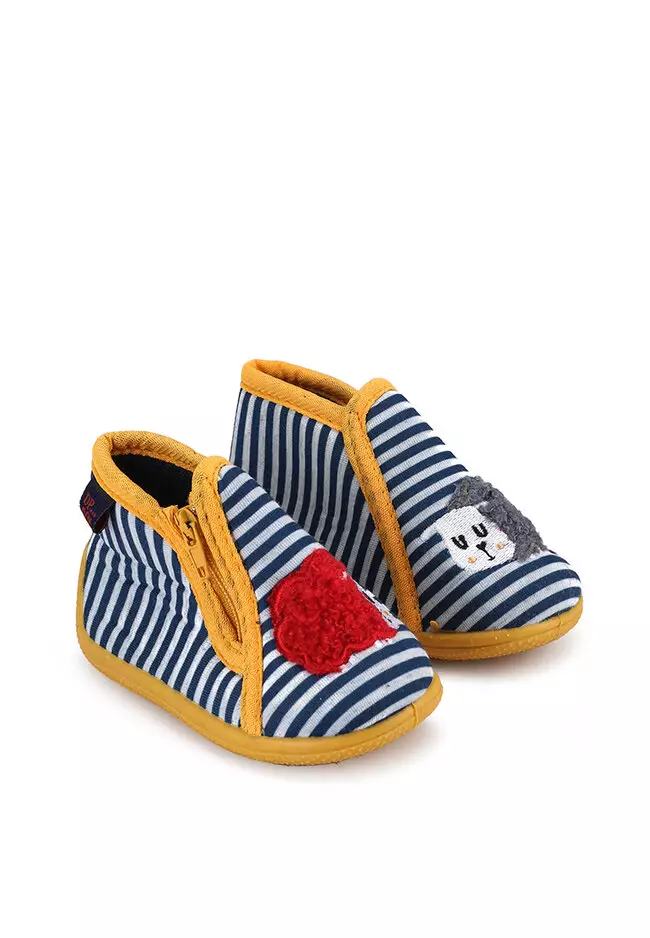 Grey Striped Sheep Motif Baby Walker