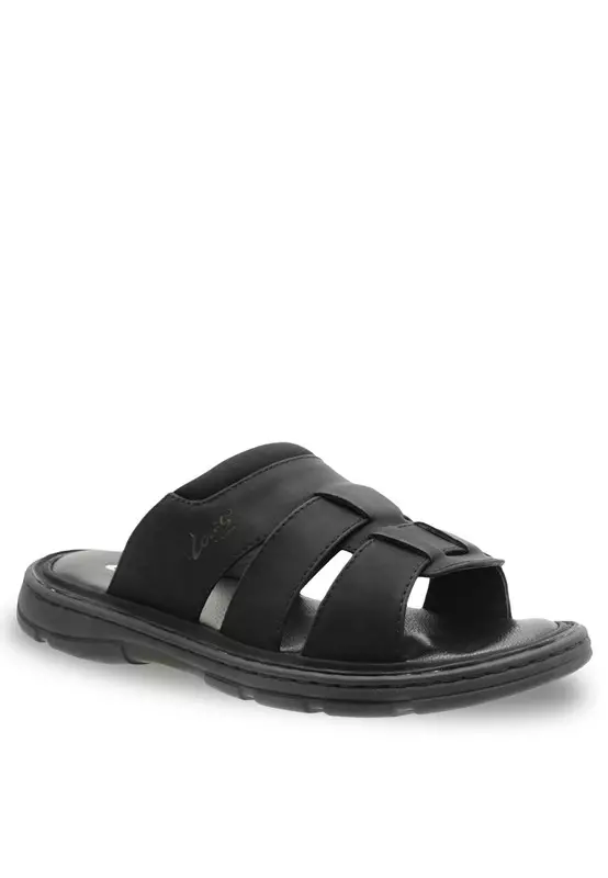 Mens black 2024 sandals leather