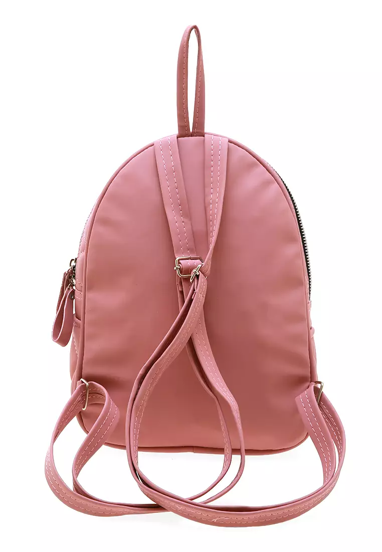 Mira Tas Ransel Wanita Design Simple Backpack Woman Premium Quality - Pink