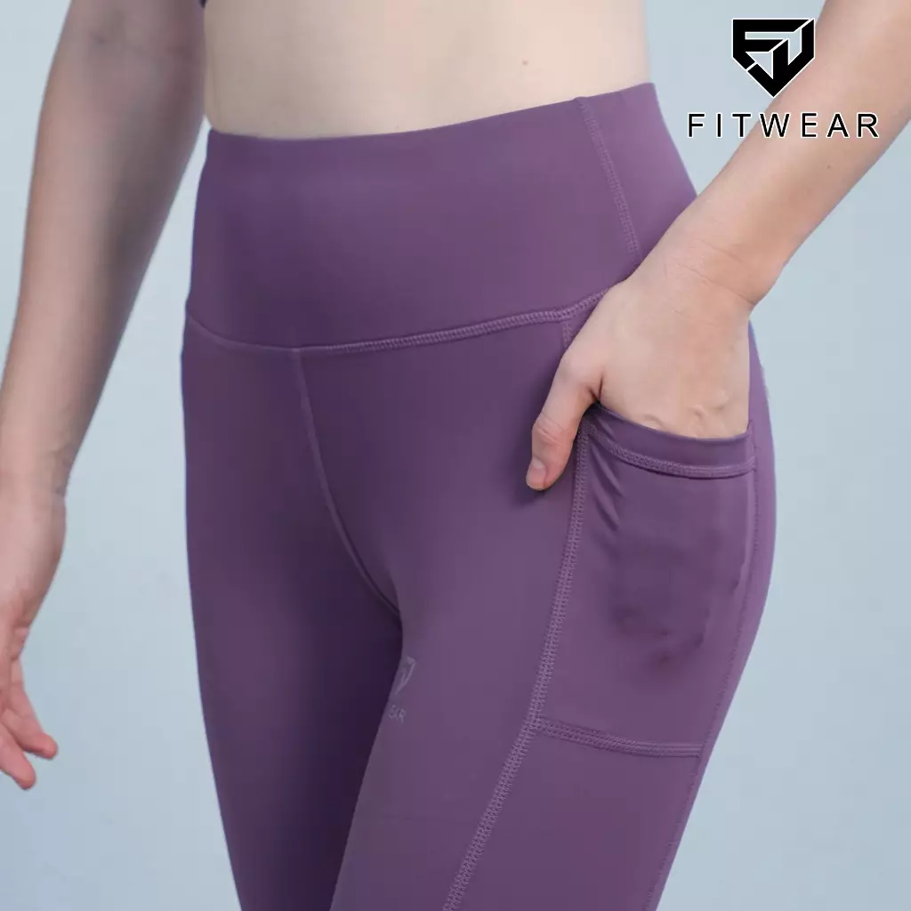 Fitwear - Legging Big Size Olahraga Wanita LAYLA ACTIVE 2 POCKET - AMETHYST