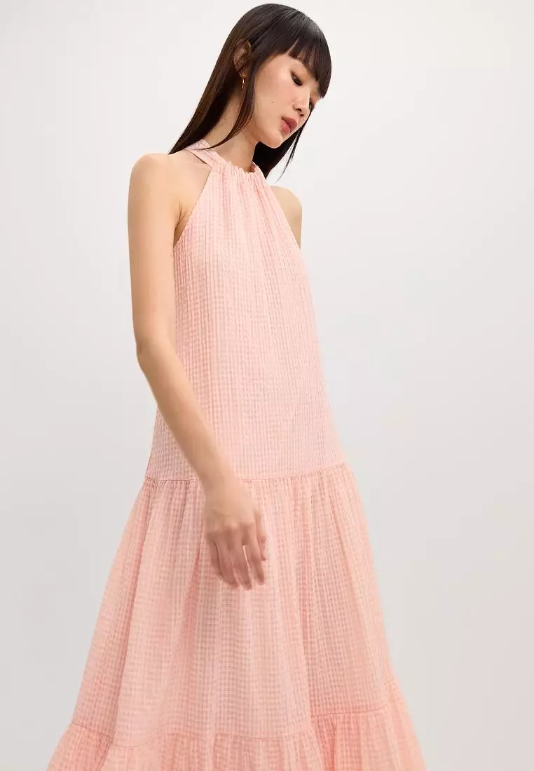 Gingham Halter Dress