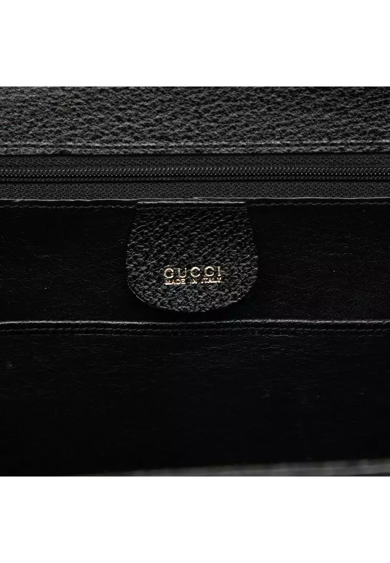 Pre-Loved Gucci Grained Calfskin Bamboo Night