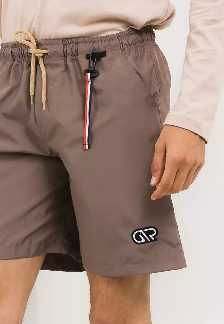 GRAHANGGRA Celana Boardshort Pants Polyester + Key Chain - Mocca