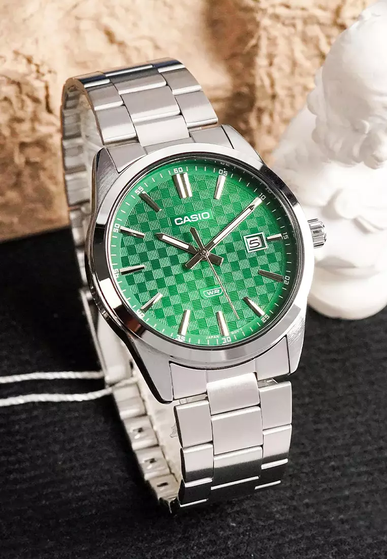 Men's Analog Watch MTP-VD03D-3A1 Silver Stainless Steel Strap