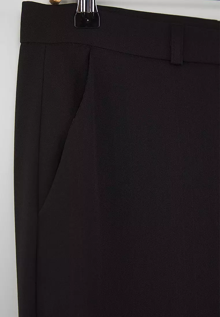 Woven Fabric Plus Size Trousers