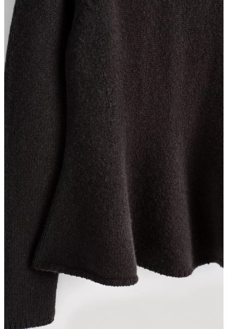 PEPLUM MERINO WOOL JUMPER