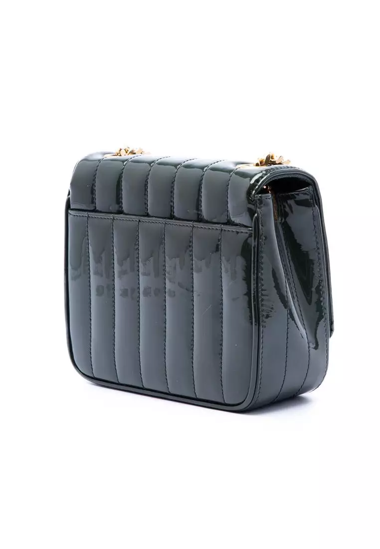 Pre-Loved Saint Laurent Small Patent Monogram Vicky Chain Bag