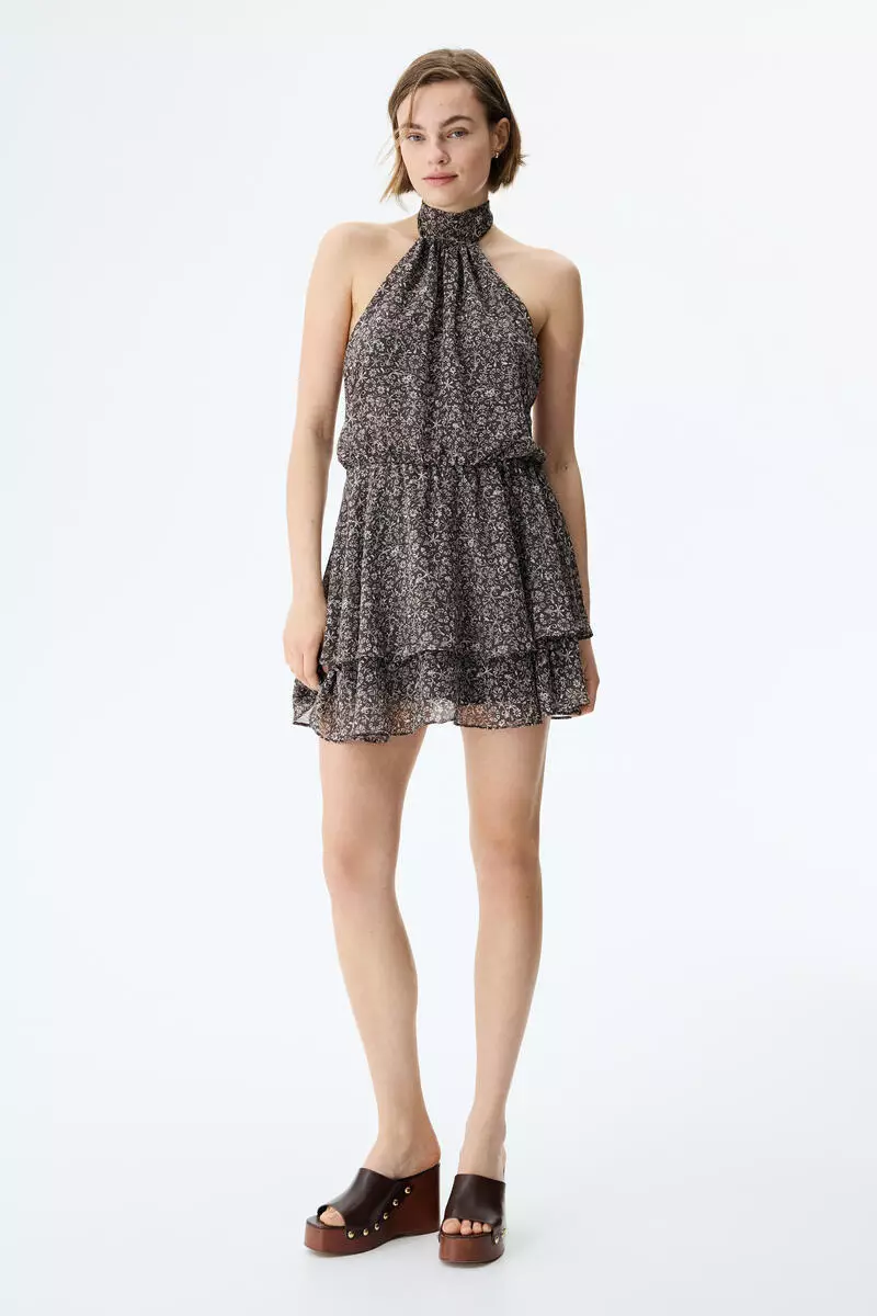 Chiffon halterneck dress
