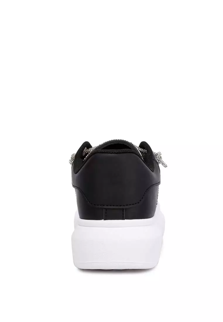Buy London Rag Black Rhinestone Laced Sneakers 2026 Online | ZALORA
