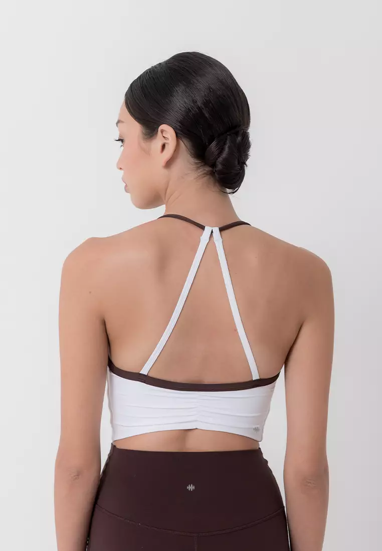 HAPPYFIT V Luxe Two Tone Bra White