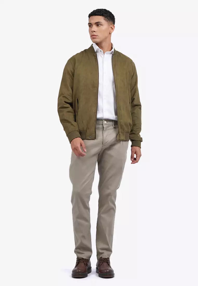 Signature Suede Bomber Jacket