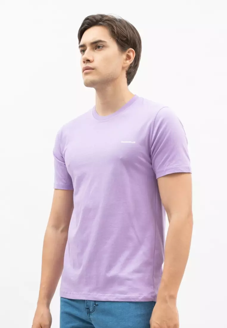 Kaos Polos Pria Premium Katun Combed Lengan Pendek Lilac