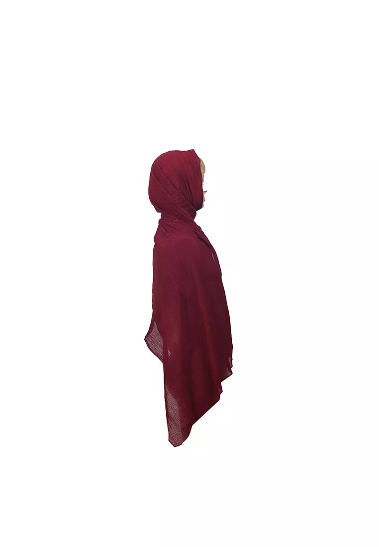 Pashmina Plisket Maroon