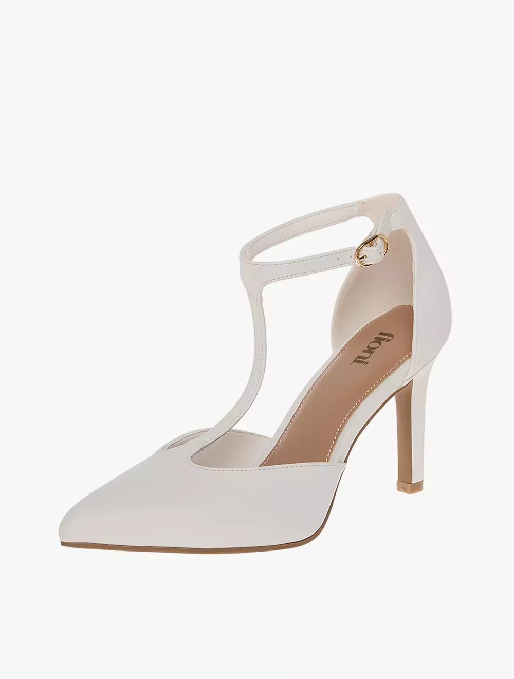 Payless Fioni Women Saxon T-Strap Pumps - Ivory_04