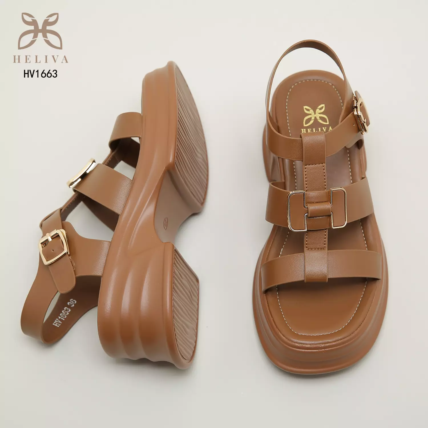 Heliva Pamela Platfrom Heels Rope Detailed Sol 6cm