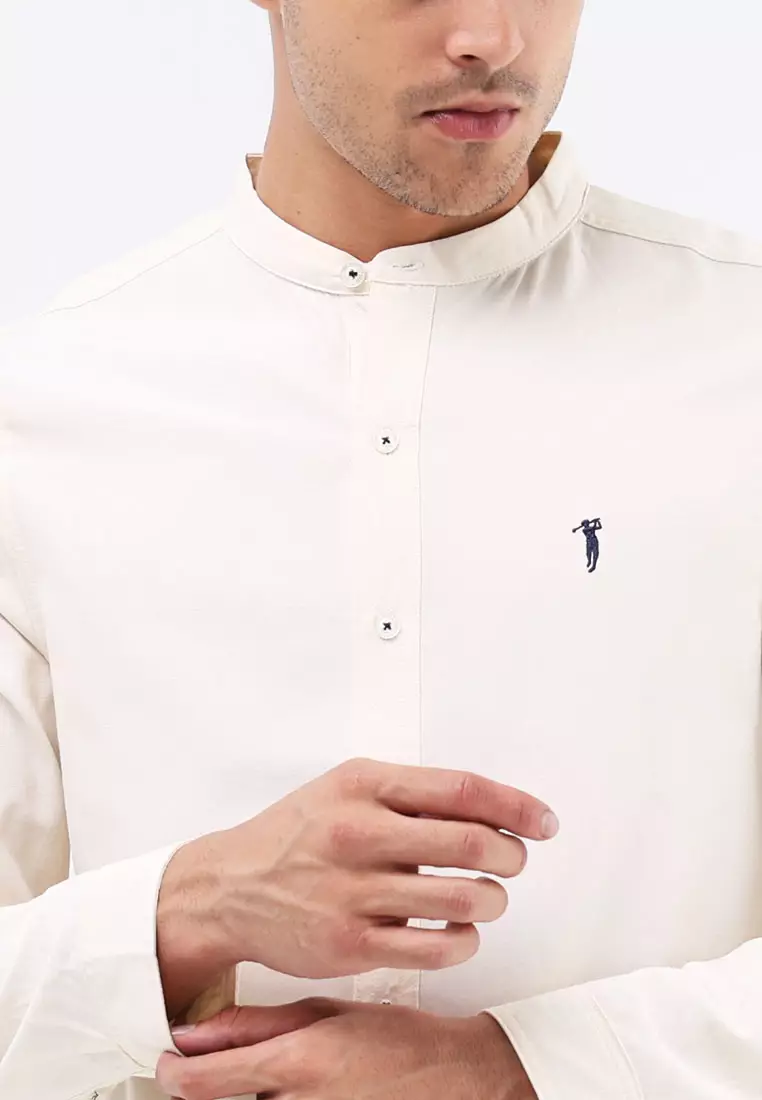 Woven Polo Long Sleeve