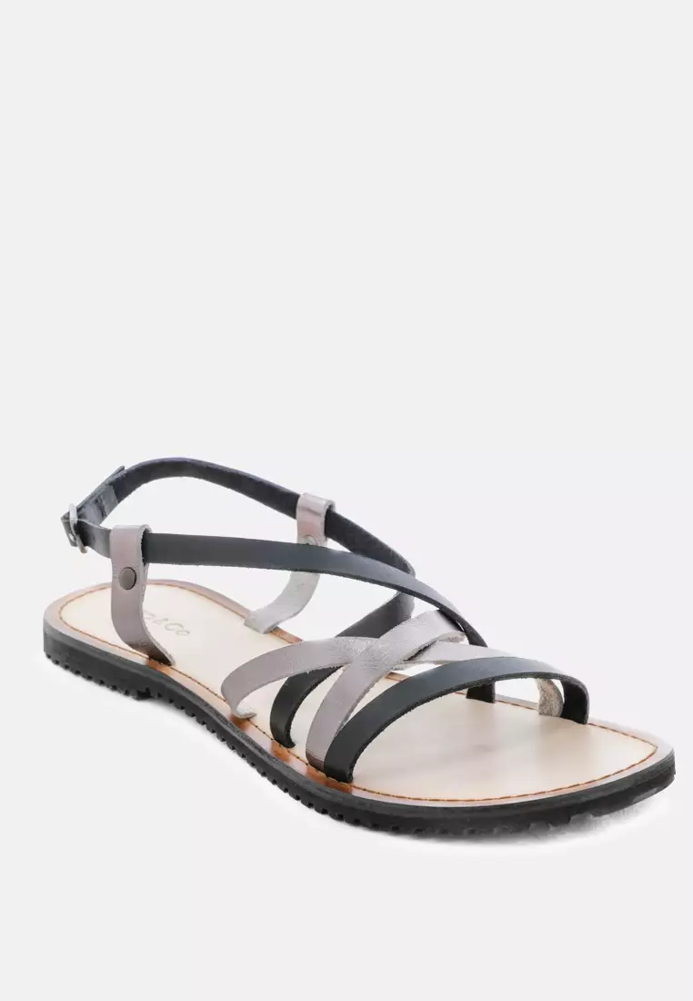 Strappy slingback outlet flat sandals