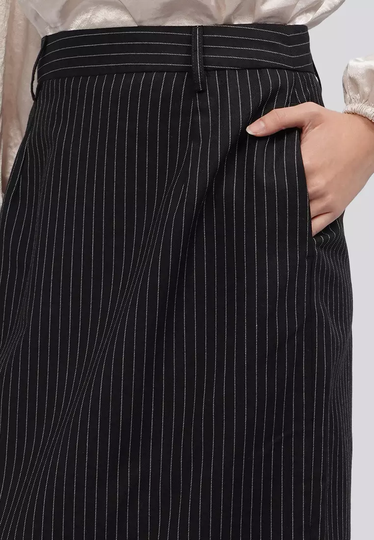 Stripes Midi Pencil Skirt