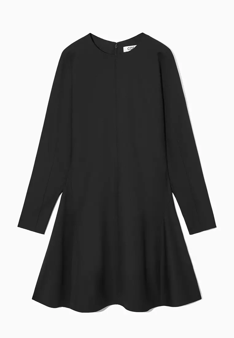 Sculpted Wool-Blend Mini Dress