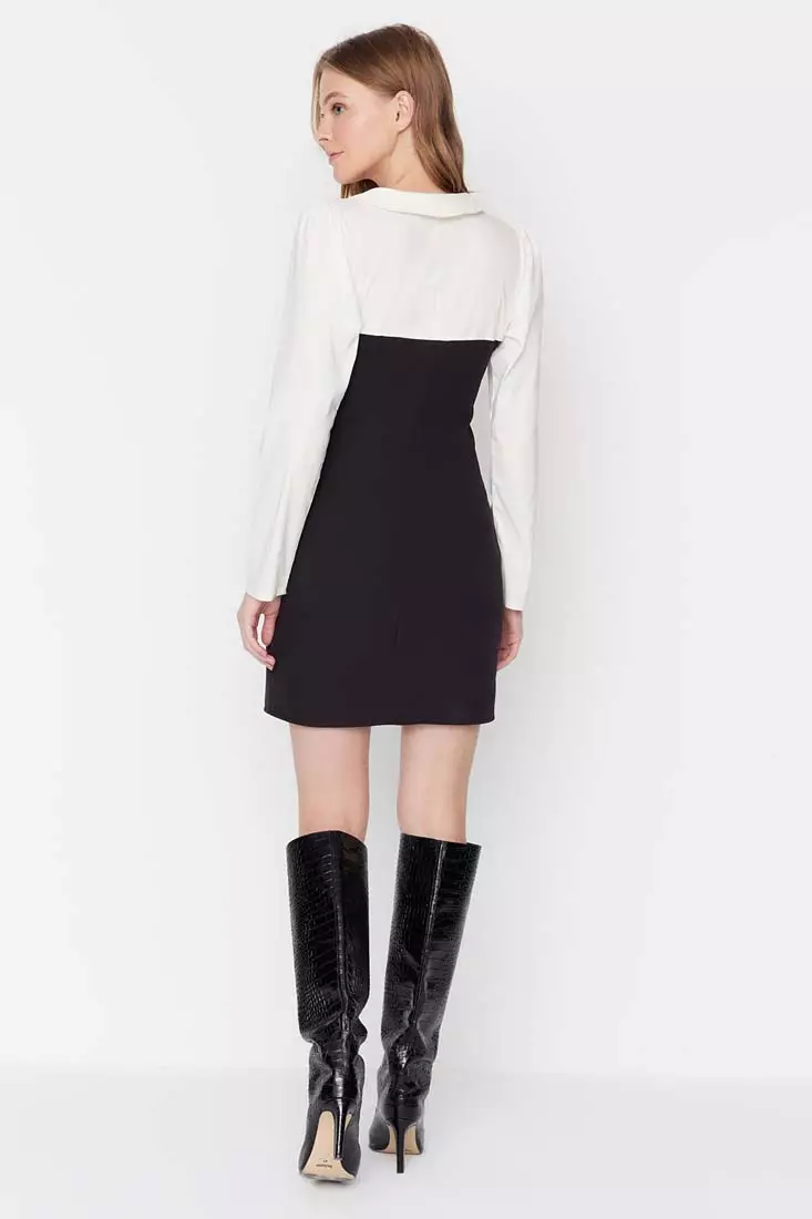 Buy Trendyol Combined Mini shirt Dress 2025 Online | ZALORA