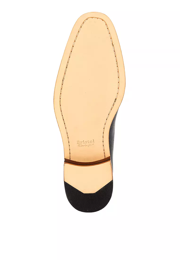Foster Black Single Monk Strap Shoes