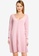 GAP pink Triblend Buttoned Front Flair Dress 4F14EAA8D2E229GS_1