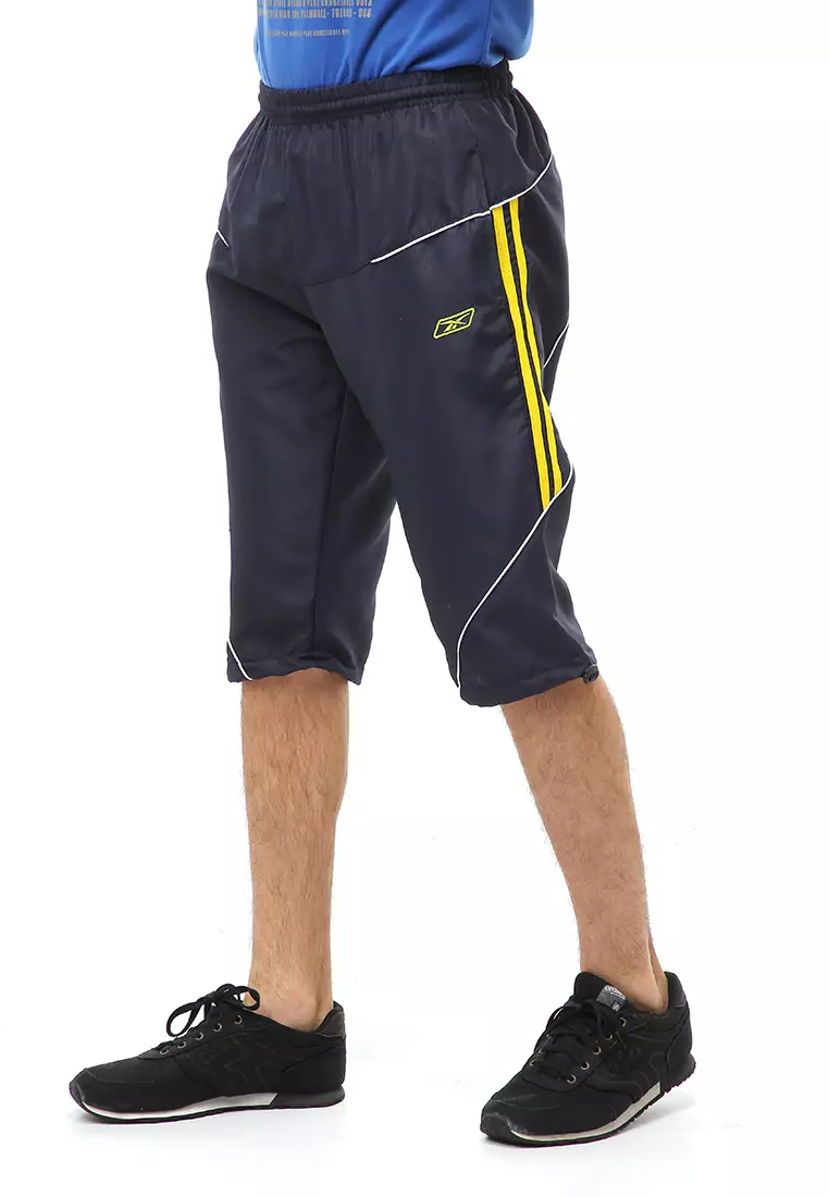 Yume Short Pants Celana Jogger Cycling Sport Pria 3/4 Material Micro Rib-Stop ORIGINAL - Black Yellow
