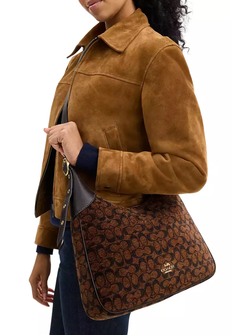 Buy Coach Ella Shoulder Bag In Signature Chenille - Truffle CCE49