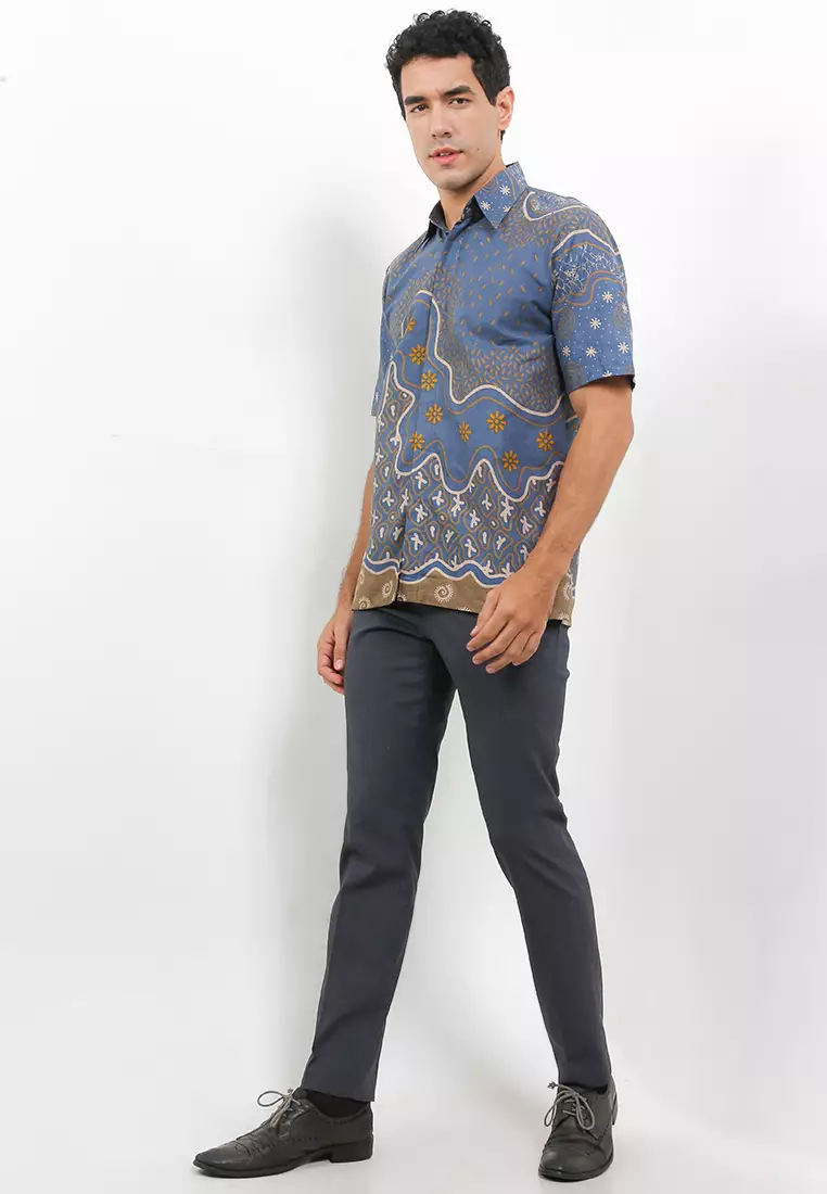 Tamara Kemeja Batik Premium Pria Casual Modern Lengan Pendek