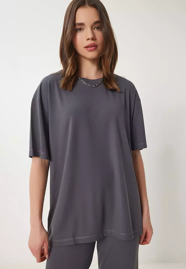 Oversize Knitted T-Shirt Trousers Set