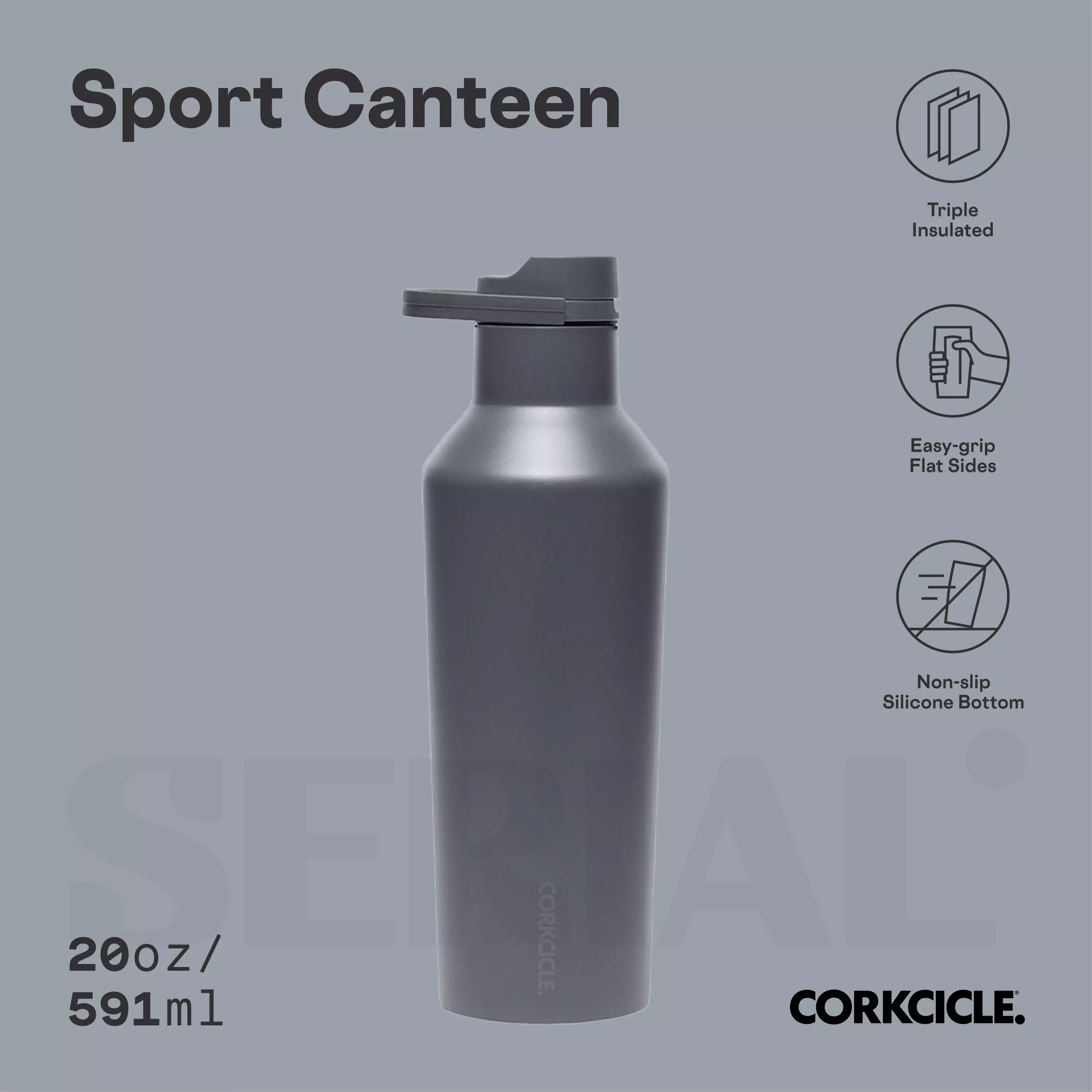 CORKCICLE Sport Canteen 20oz - Flint
