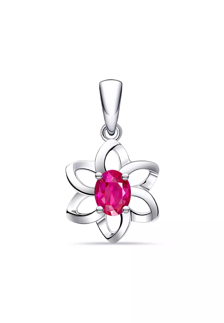 Gold sales ruby pendant